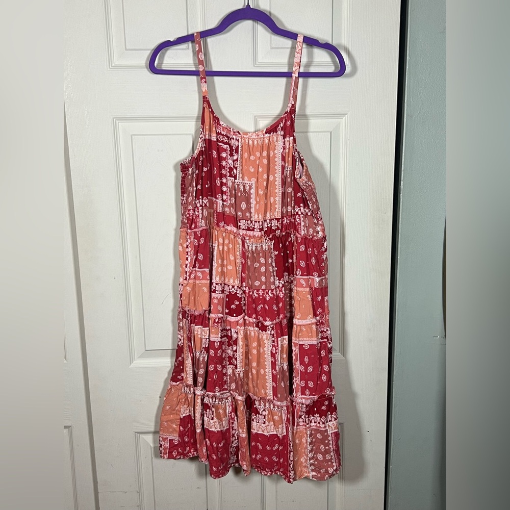 BeachLunchLounge Patchwork Boho Sundress Anthropo… - image 1